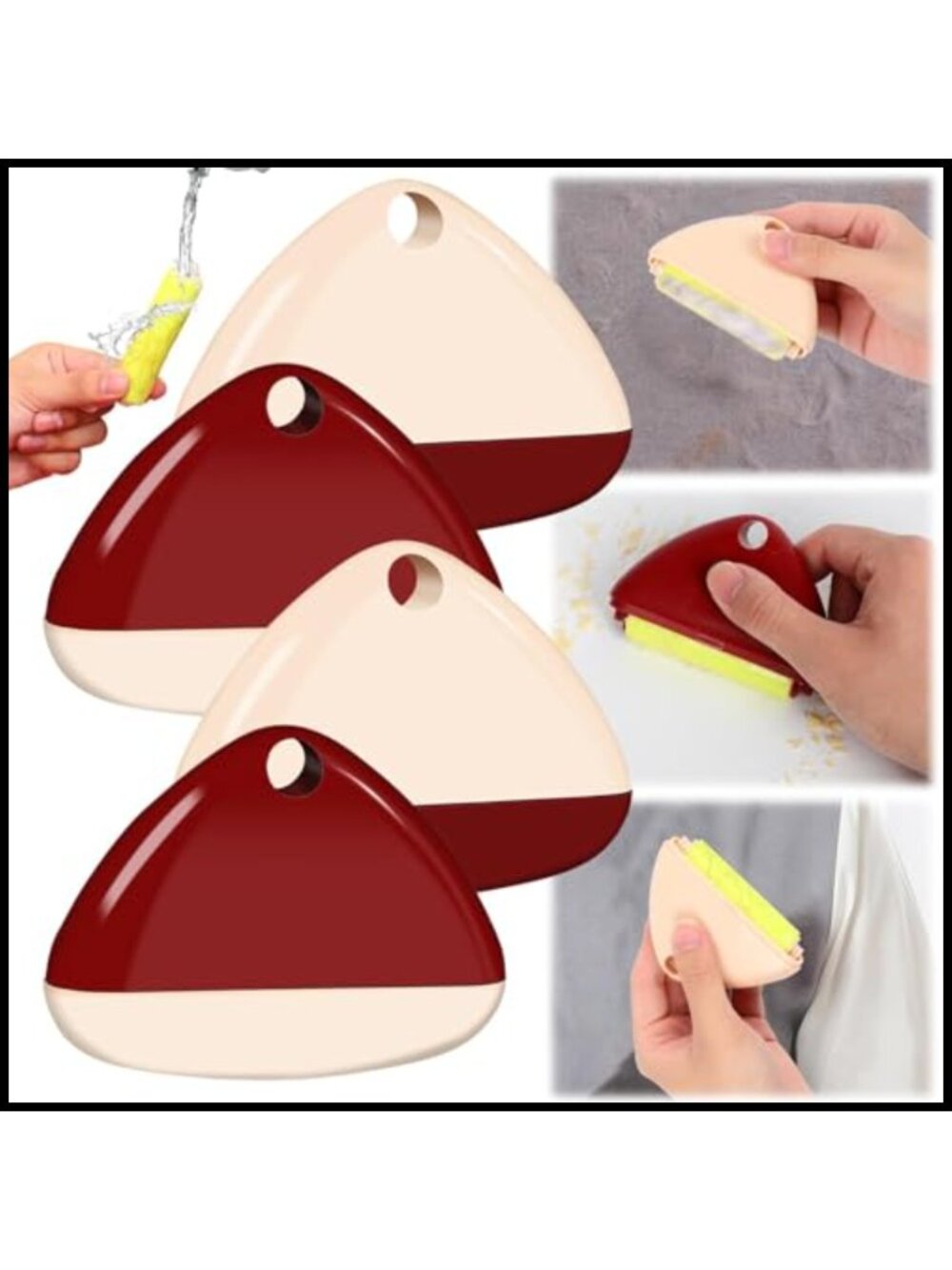 4pc Portable Lint Roller Washable Reusable Pet Hair Remover